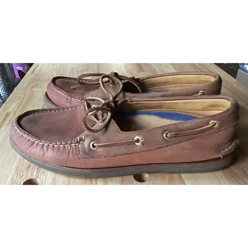 Sperry Top Sider Gold Cup Original Boat Shoe Leather Mens Size 10.5 Med